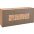 SIDEBOARD Kerneiche vollmassiv gebürstet, gewachst, lackiert, matt Eichefarben, Fango - Fango/Eichefarben, Design, Glas/Holz (175/80,5/49cm) - Valnatura