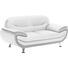 ZWEISITZER-SOFA Lederlook Grau, Weiß - Chromfarben/Weiß, Basics, Textil/Metall (175/85/87cm) - Ti`me ZWEISITZER-SOFA Lederlook Grau, Weiß - Chromfarben/Weiß, Basics, Textil/Metall (175/85/87cm) - Ti`me