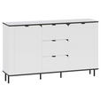 SIDEBOARD  in 136,8/82/35,2 cm  - Schwarz/Weiß, MODERN, Holzwerkstoff/Kunststoff (136,8/82/35,2cm) - Carryhome