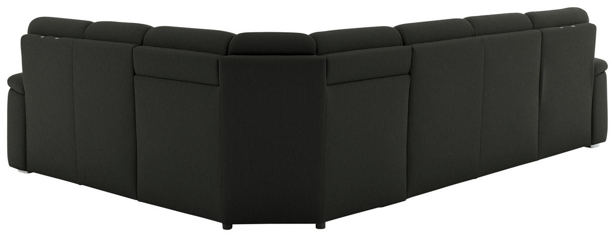 WOHNLANDSCHAFT  in Chenille Anthrazit  - Anthrazit/Alufarben, KONVENTIONELL, Holz/Textil (160/329/235cm) - Beldomo Comfort
