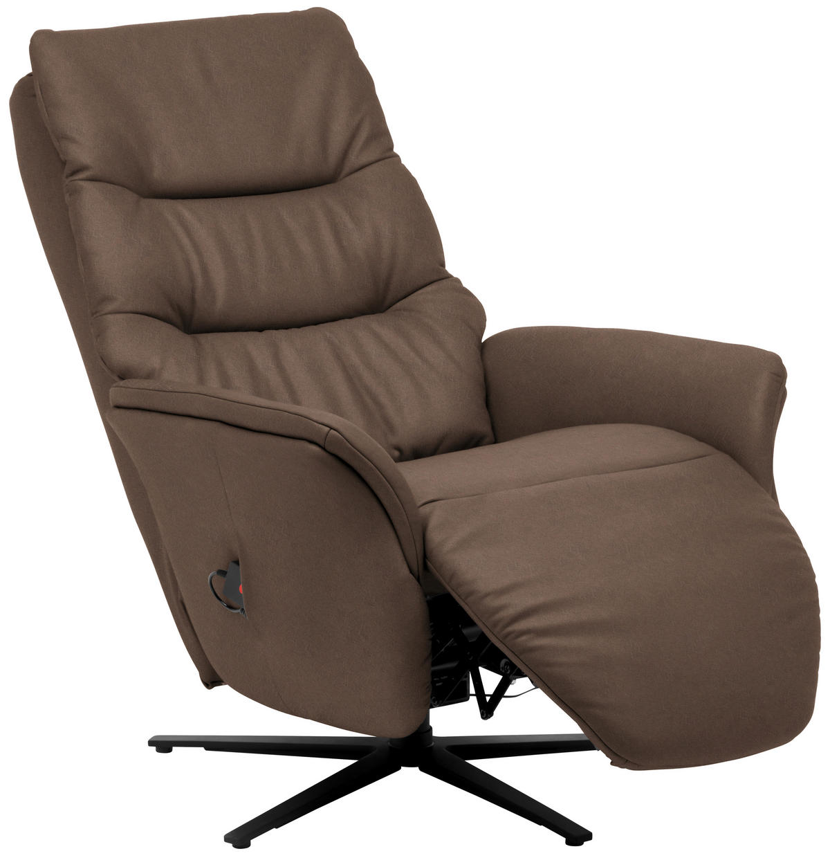 MASSAGESESSEL Dunkelbraun  - Anthrazit/Dunkelbraun, Konventionell, Leder/Metall (74/114/97cm) - Himolla