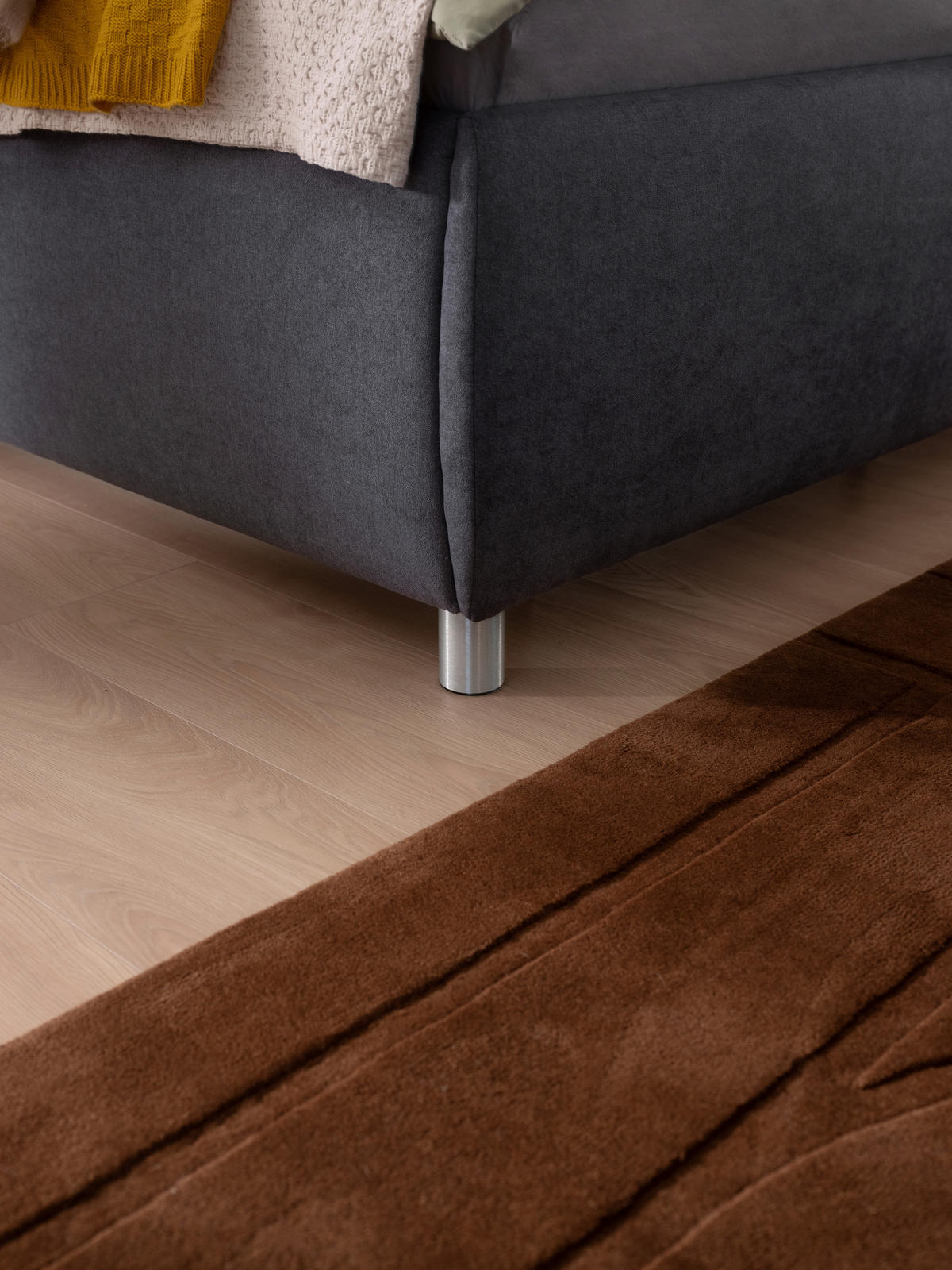 OBLAZINJENA POSTELJA   x  ,  - barve aluminija, Basics, les (180/200cm) - Esposa