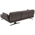 ECKSOFA  in Flachgewebe Greige  279-327/176-217 cm  - Greige/Schwarz, Design, Textil/Metall (279-327/176-217cm) - Dieter Knoll