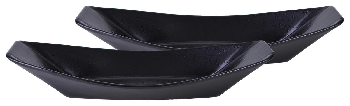 SCHÜSSELSET 2-teilig Streat Food   - Schwarz, Basics, Keramik (31/12cm) - Creatable