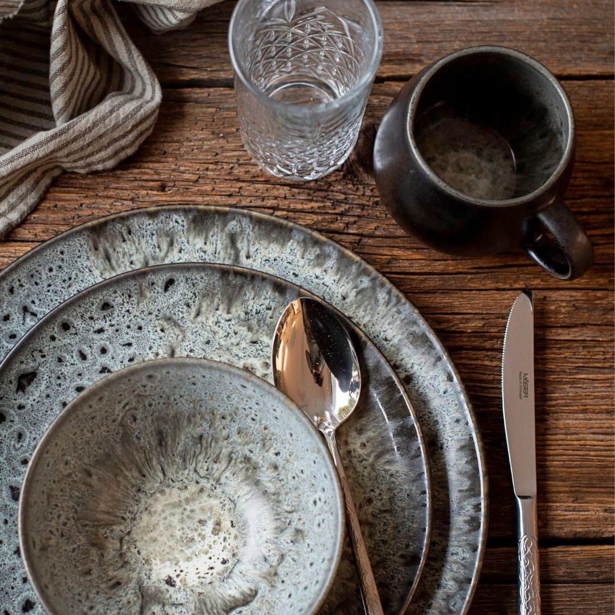 TASSENSET CARELLIA 4-teilig  - Grau, Basics, Keramik (8/9cm) - Mäser