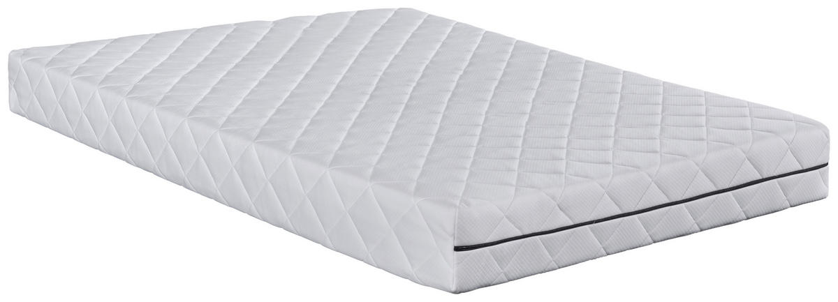 TASCHENFEDERKERNMATRATZE 180/200 cm, Höhe ca.: 20 cm, H3 = fest, 7-Zonen - Weiß, Basics, Textil (180/200cm) - MID.YOU