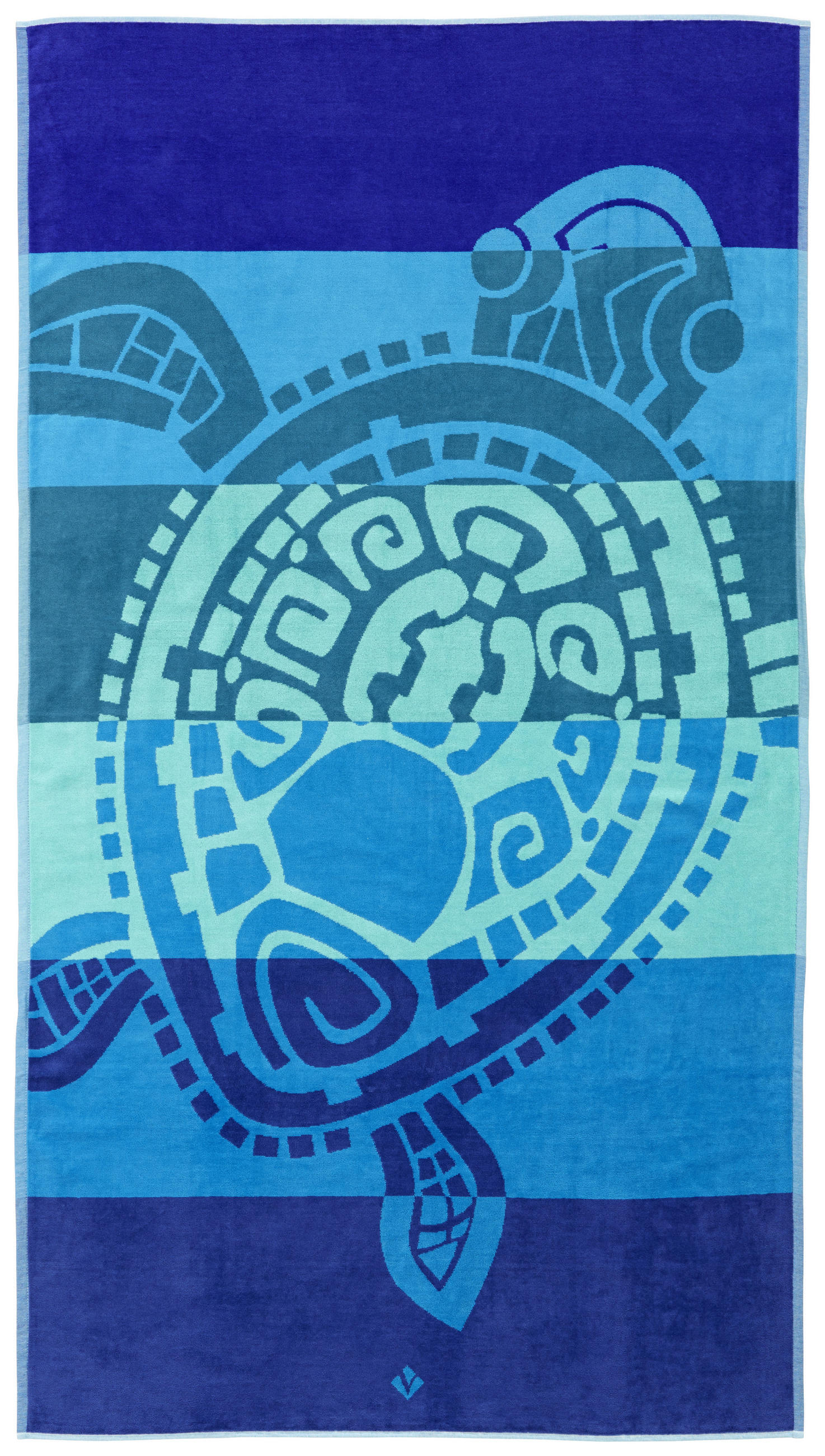 STRANDTUCH Turtle Blau 100/180 cm  - Blau, Trend, Textil (100/180cm) - Vossen