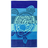 STRANDTUCH Turtle Blau 100/180 cm  - Blau, Trend, Textil (100/180cm) - Vossen