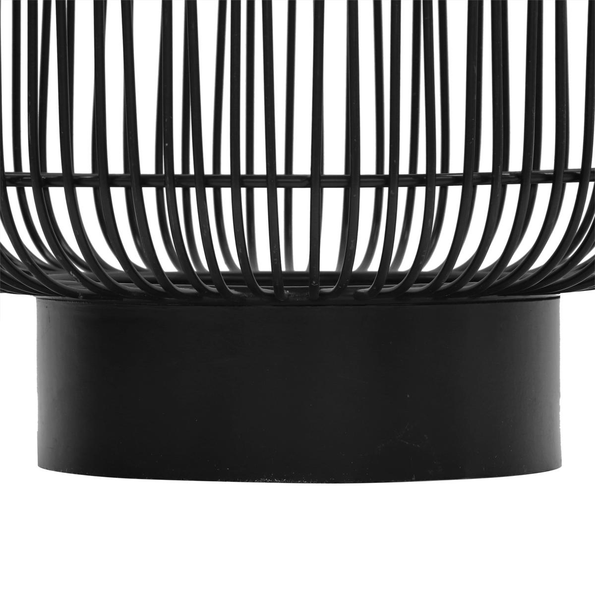 BEISTELLTISCH 41/41/46 cm Schwarz, Silberfarben rund  - Silberfarben/Schwarz, Design, Metall (41/41/46cm) - Boxxx