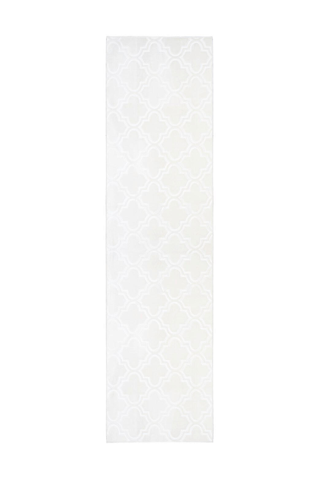 LÄUFER 80/150 cm Monroe 100 Weiß  - Weiß, KONVENTIONELL, Kunststoff/Textil (80/150cm)