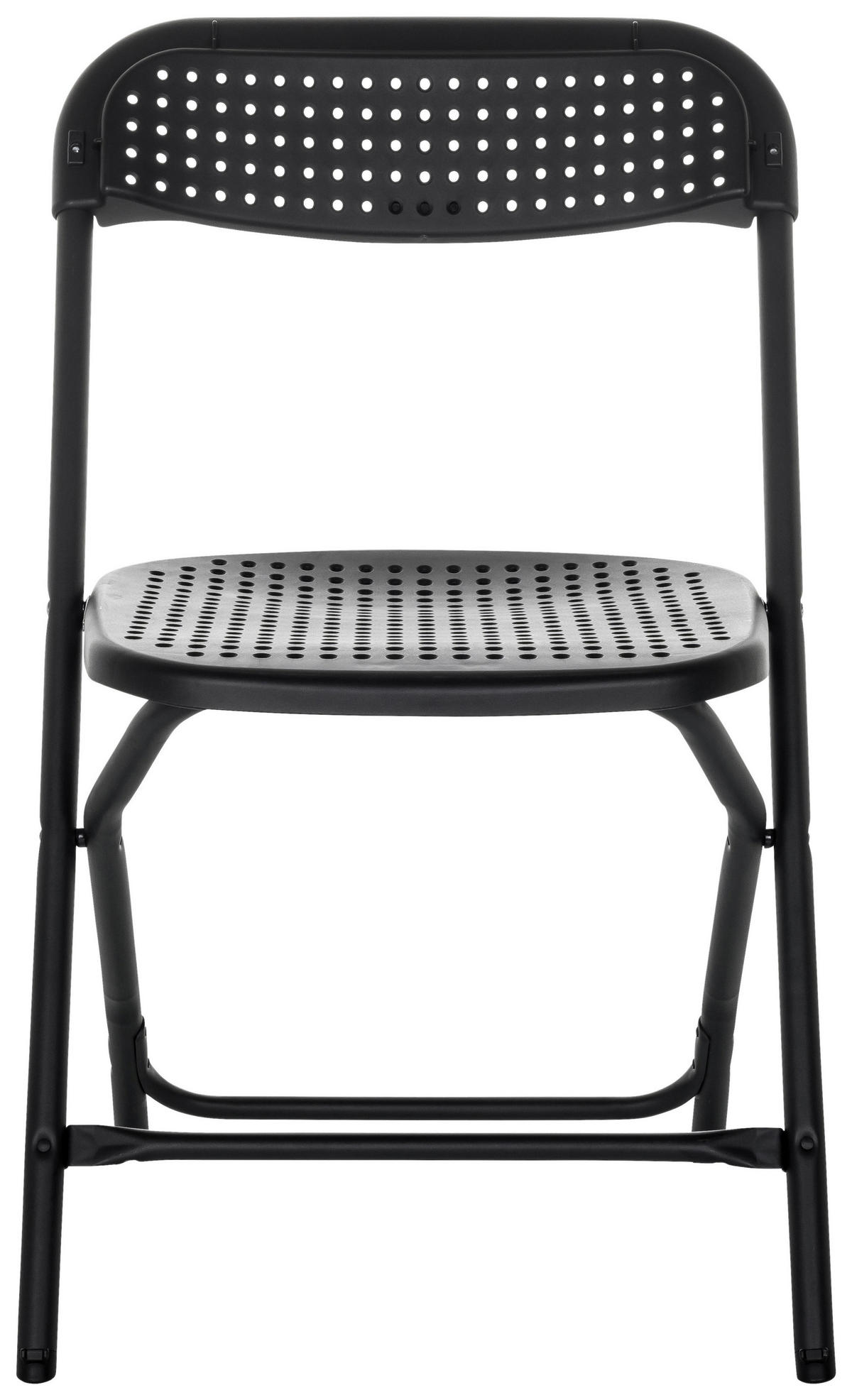 KLAPPSTUHL Schwarz  - Schwarz, Basics, Kunststoff (51/80/52cm) - MID.YOU