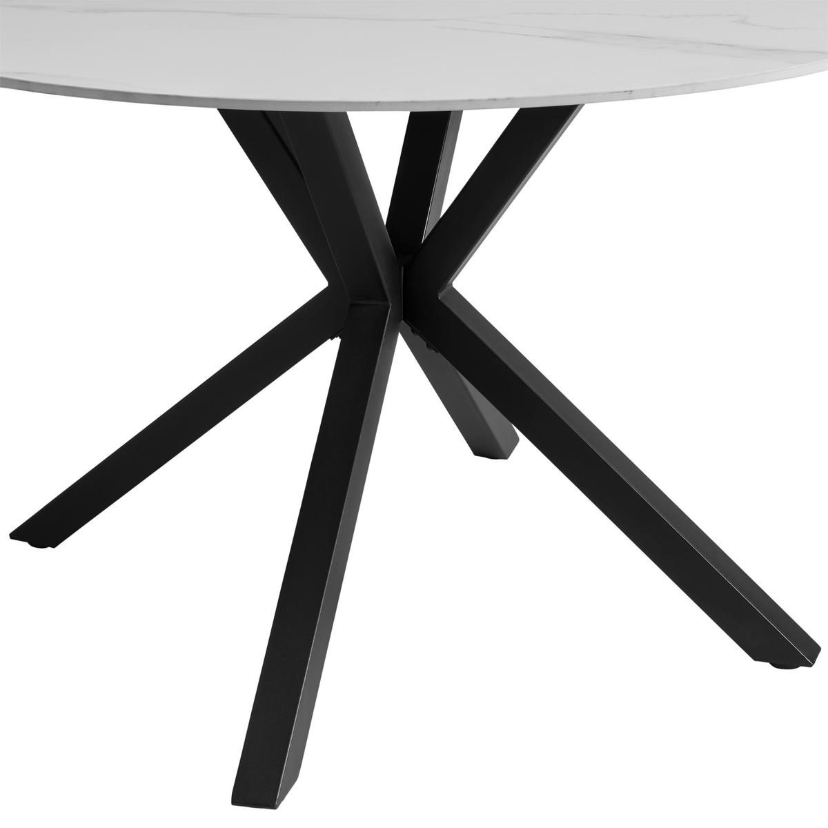 STOL ZA BLAGOVAONICU  bijela  metal, keramika      - bijela/crna, Lifestyle, metal/keramika (118/76/118cm) - MID.YOU