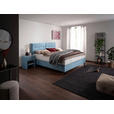 BOXSPRINGBETT 200/220 cm  in Pastellblau  - Pastellblau/Schwarz, KONVENTIONELL, Textil/Metall (200/220cm) - Esposa