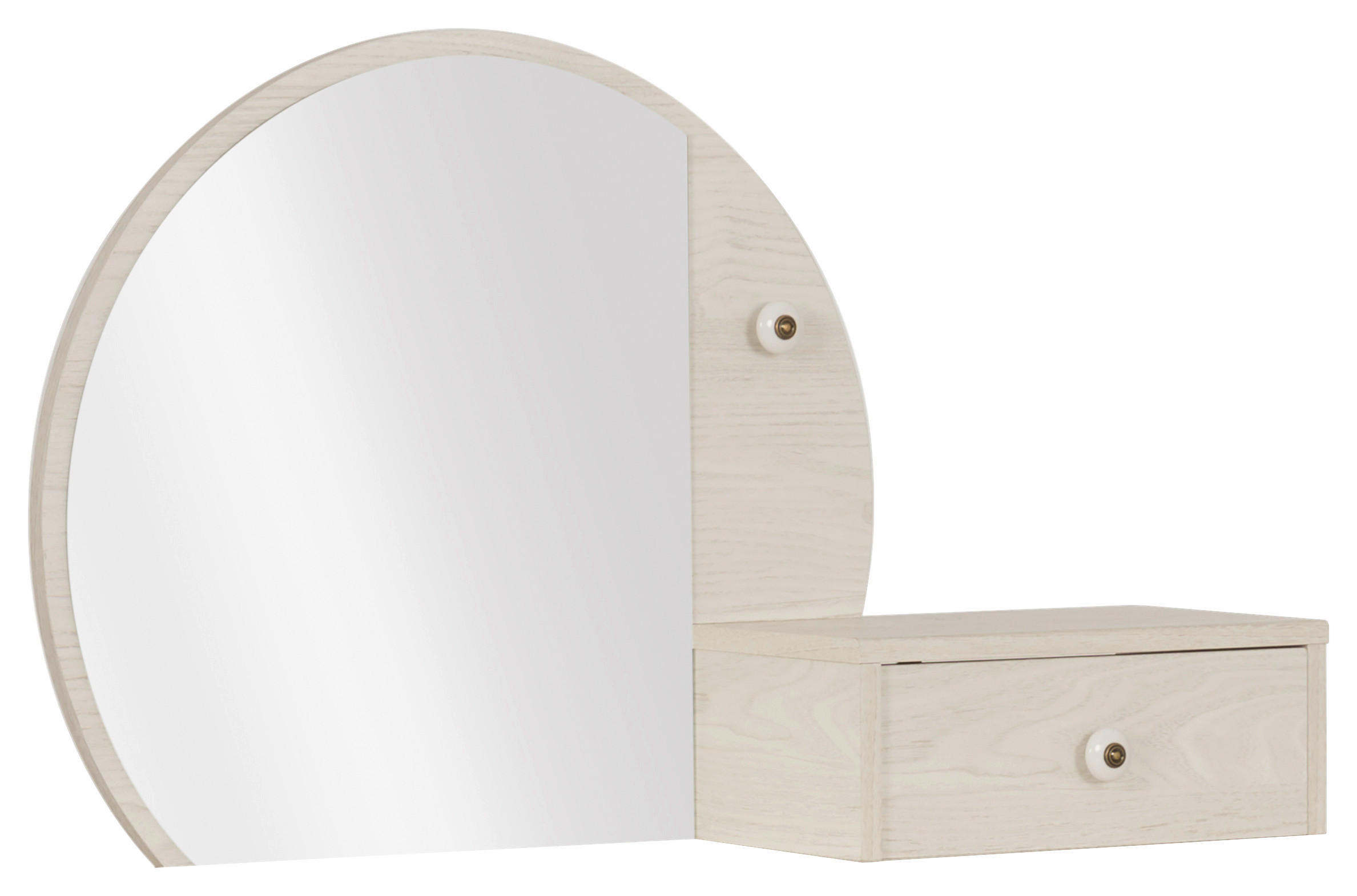 SCHMINKTISCHAUFSATZ Kastanienfarben  - Kastanienfarben/Weiß, MODERN, Keramik/Holzwerkstoff (89/55/23cm) - MID.YOU