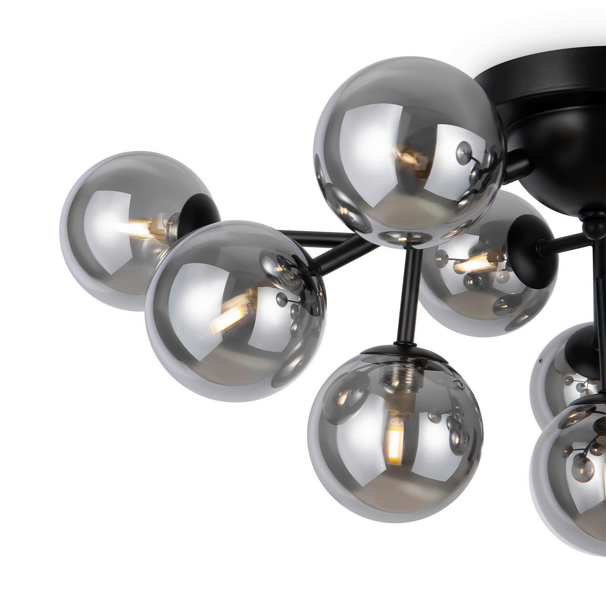 DECKENLEUCHTE 28 W     - Schwarz, Trend, Glas/Metall (60/20/60cm) - MAYTONI