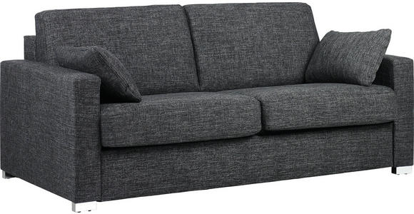 SCHLAFSOFA Anthrazit, Schwarz - Chromfarben/Anthrazit, KONVENTIONELL, Textil/Metall (188/86/97cm) - Novel