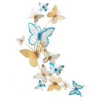 WANDDEKO  59.5/115/4 cm   - Blau/Goldfarben, Basics, Metall (59.5/115/4cm)