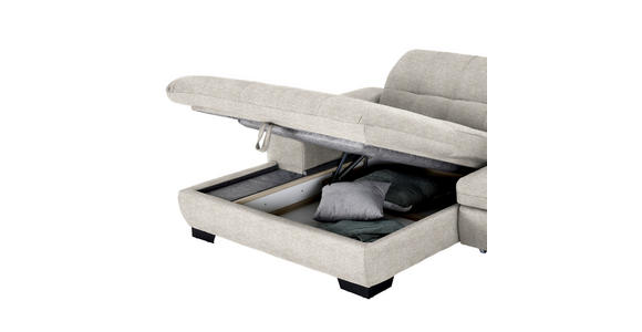 ECKSOFA  in Webstoff Beige  180/265 cm  - Beige/Schwarz, Design, Textil/Metall (180/265cm) - Carryhome
