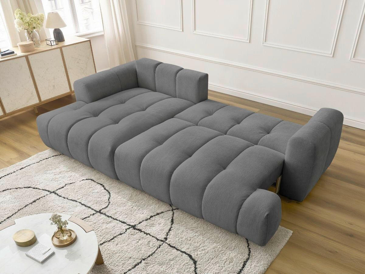 ECKSCHLAFSOFA FUJI Leinenoptik Dunkelgrau  inkl.  - Dunkelgrau/Schwarz, MODERN, Kunststoff/Textil (160/292cm)