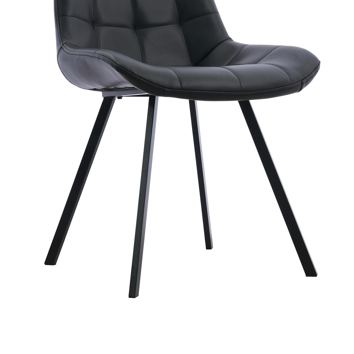 STUHL   Mikrofaser  Schwarz  - Schwarz, MODERN, Textil/Metall (54/86/62cm) - MID.YOU