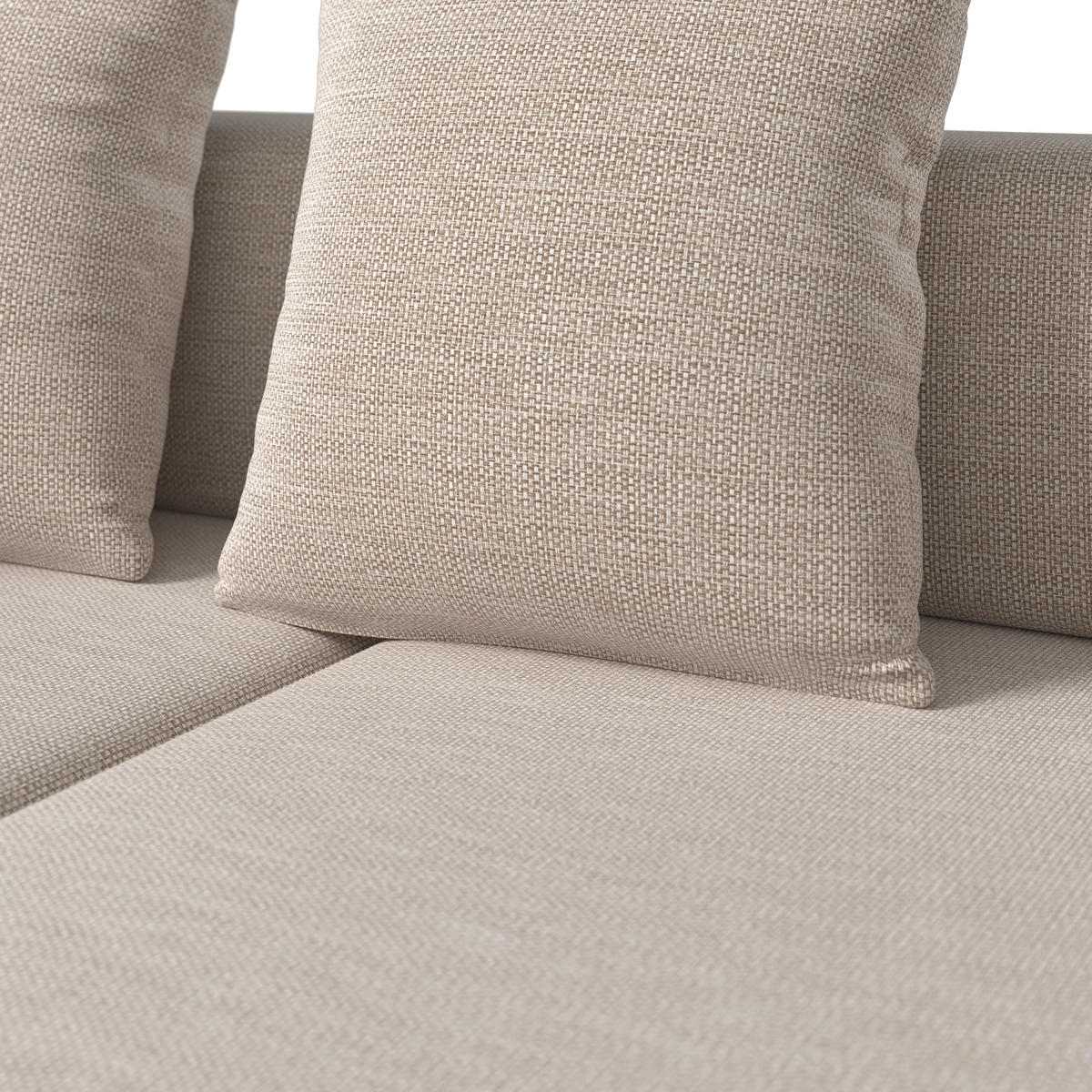 LOUNGE GARNITÚRA 3 részes  248/180 cm   - bézs, Design, Üveg/textil (248/180cm) - Amatio