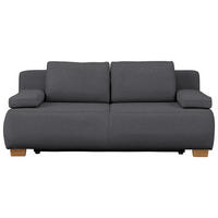 BOXSPRINGSOFA in Flachgewebe Grau  - Naturfarben/Grau, MODERN, Holz/Textil (205/93/108cm) - Venda