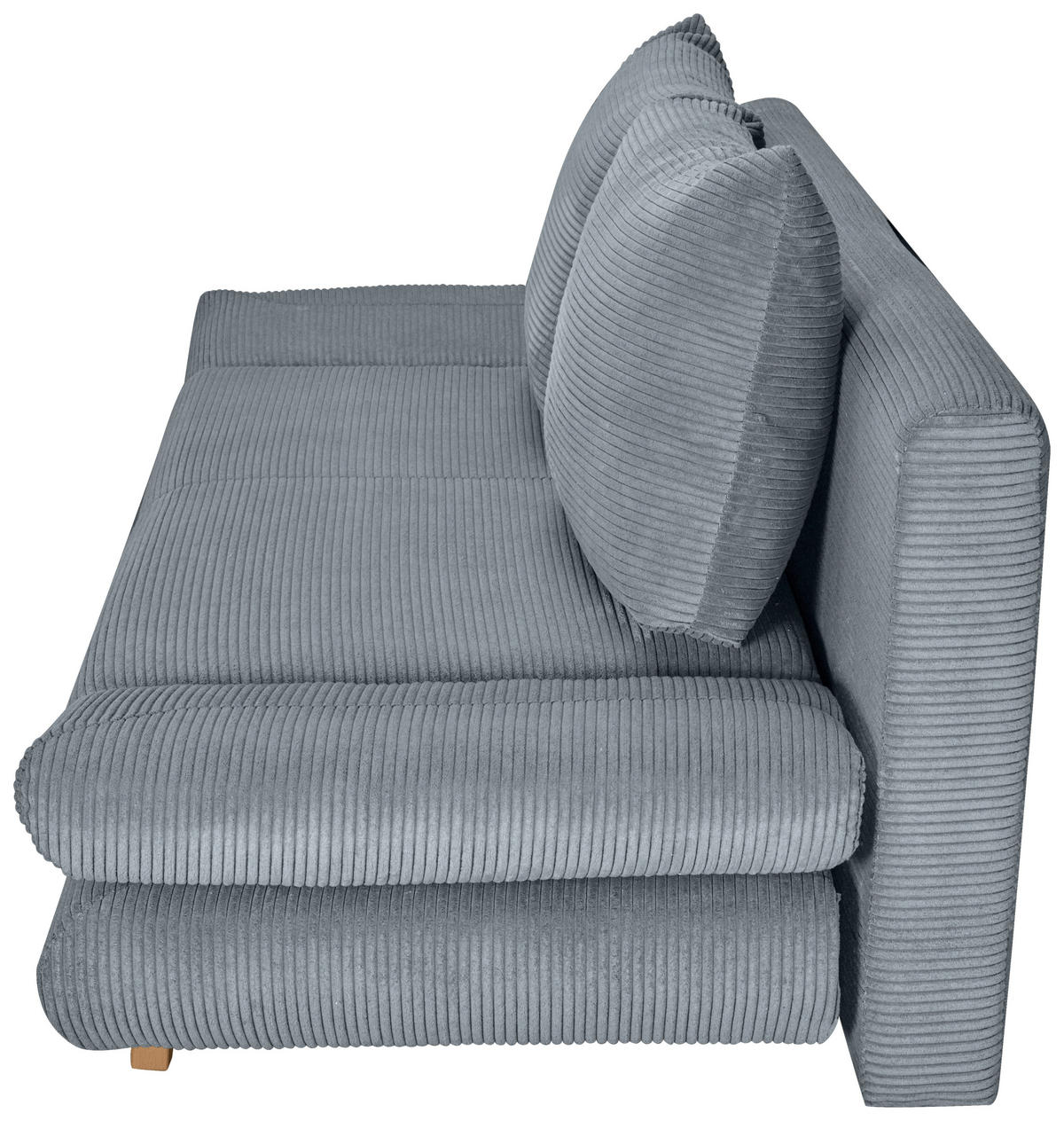 SCHLAFSOFA  mit Schlafen auf Sitzhöhe, haustierfreundlicher Bezug Cord Dunkelgrau  - Dunkelgrau/Buchefarben, KONVENTIONELL, Holz/Textil (200/75/85cm) - Carryhome