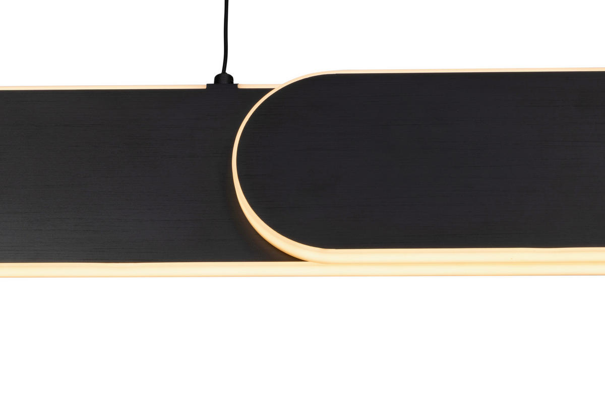 LED-HÄNGELEUCHTE Otis Linear 115/7,5/150 cm   - Schwarz, Design, Metall (115/7,5/150cm) - Dieter Knoll