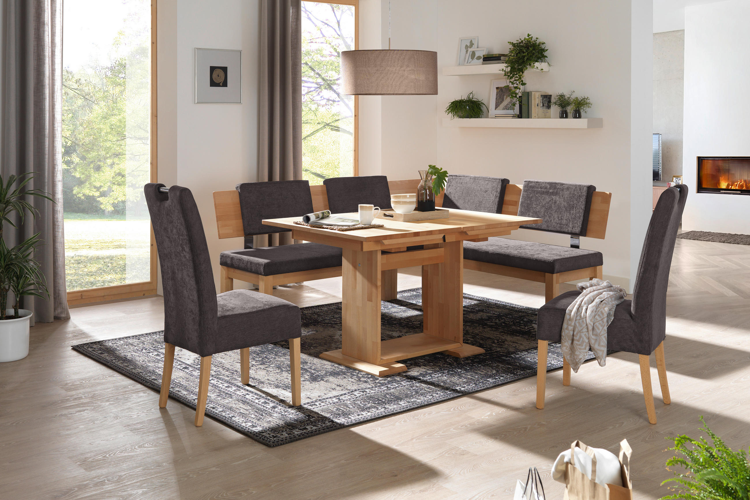 ESSTISCH in Holz 130-180/90/75 cm  - Buchefarben, Natur, Holz (130-180/90/75cm) - Cantus