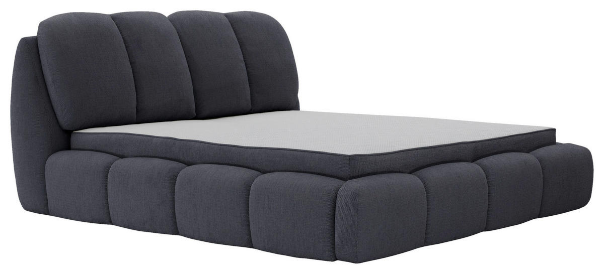 POLSTERBETT 180/200 cm,  in Anthrazit, gepolstertes Kopfteil, Lattenrost, Bettkasten,  - Anthrazit/Schwarz, Design, Holz/Kunststoff (180/200cm) - Chameo