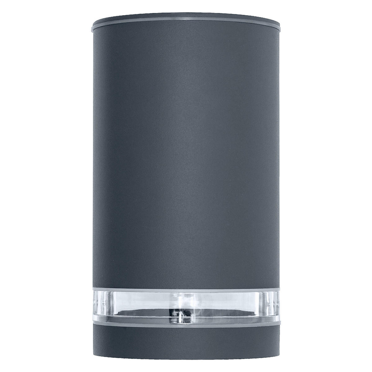 AUßENLEUCHTE 10,4/9,2/16,3 cm   - Dunkelgrau, Basics, Glas/Metall (10,4/9,2/16,3cm) - Osram