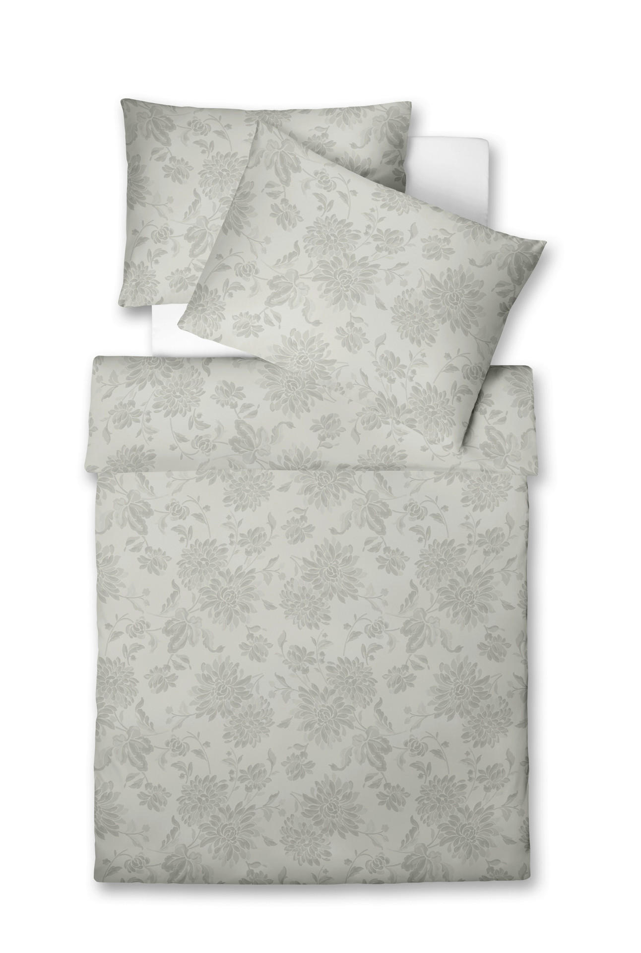 POSTELJNINA 140/200 cm flanela svetlo siva  - svetlo siva, Konvencionalno, tekstil (140/200cm) - Fleuresse
