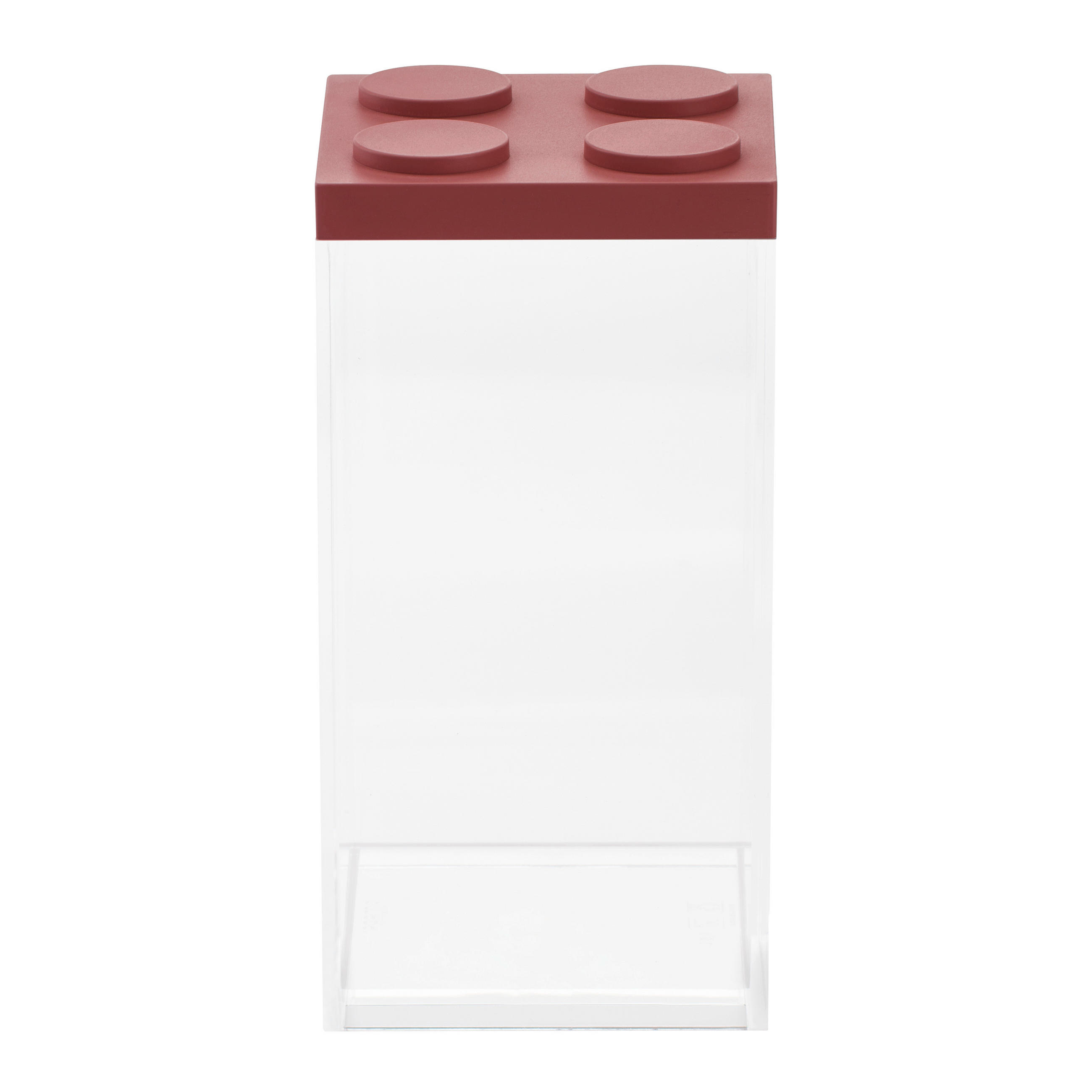 VORRATSDOSE 1,5 L  - Transparent/Rot, Kunststoff (10/10/20,5cm)
