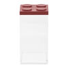 VORRATSDOSE 1,5 L  - Transparent/Rot, Kunststoff (10/10/20,5cm)