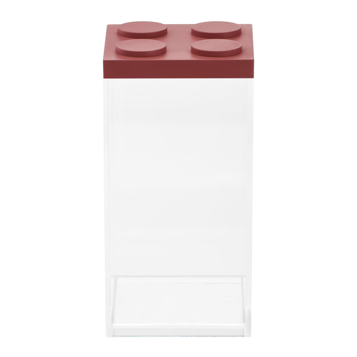 VORRATSDOSE 1,5 L  - Transparent/Rot, Kunststoff (10/10/20,5cm)