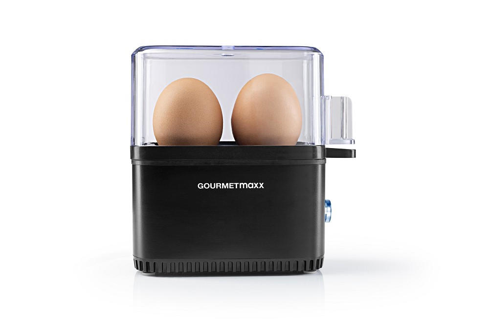 EIERKOCHER GOURMETmaxx  - Schwarz, Basics, Kunststoff/Metall (18,50/14,50/6,5cm) - GOURMETMAXX