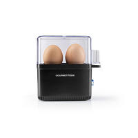 EIERKOCHER GOURMETmaxx  - Schwarz, Basics, Kunststoff/Metall (18,50/14,50/6,5cm) - GOURMETMAXX