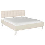 BETT 180/200 cm  in Champagner  - Champagner, Design, Holzwerkstoff/Textil (180/200cm) - Carryhome