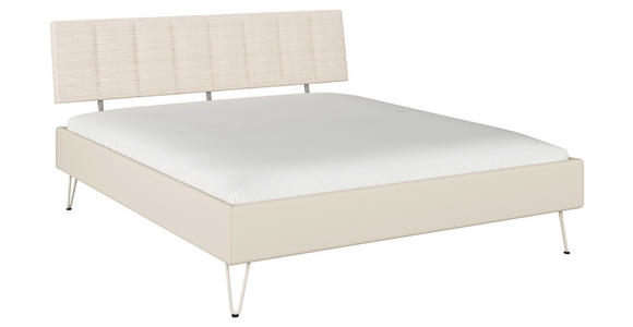 BETT 180/200 cm  in Champagner  - Champagner, Design, Holzwerkstoff/Textil (180/200cm) - Carryhome