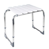 FÜRDŐSZÉK fém, műanyag  - fehér, Basics, műanyag/fém (59,5/41,5-54/33cm) - Sadena