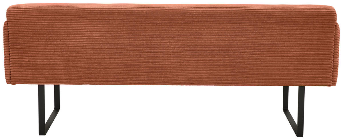 SITZBANK 217/85/69 cm Cord Aprikose Metall  - Aprikose/Schwarz, Design, Textil/Metall (217/85/69cm) - Musterring