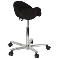 BÜROHOCKER Schwarz  - Alufarben/Schwarz, MODERN, Kunststoff/Textil (83/45/50cm) - MID.YOU