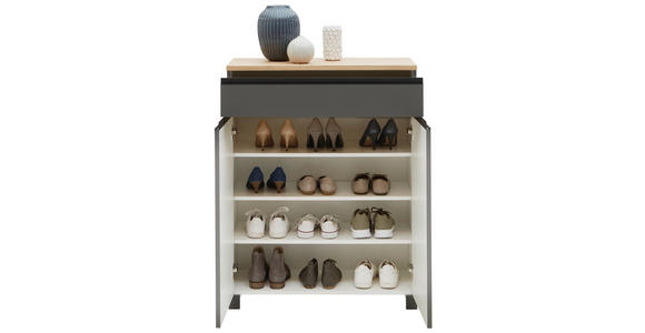 GARDEROBE 4-teilig in 180/193/40 cm - Eichefarben/Anthrazit, Design, Holz/Holzwerkstoff (180/193/40cm) - Dieter Knoll