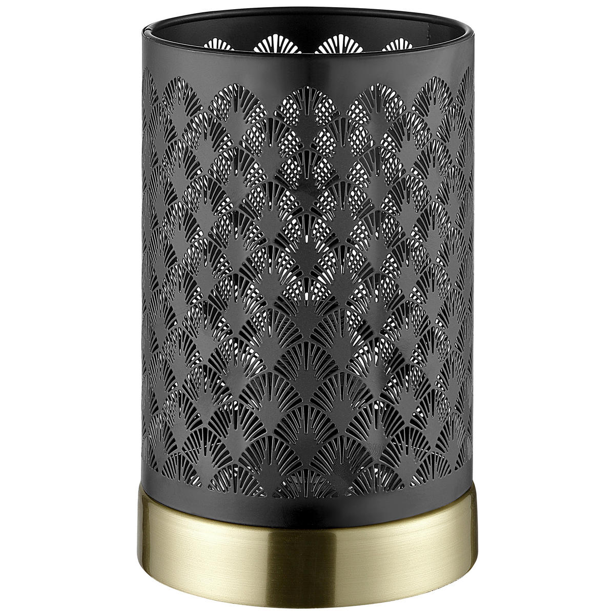 TISCHLEUCHTE  12/ 19 cm   - Goldfarben/Schwarz, Basics, Metall ( 12/ 19cm) - Brilliant