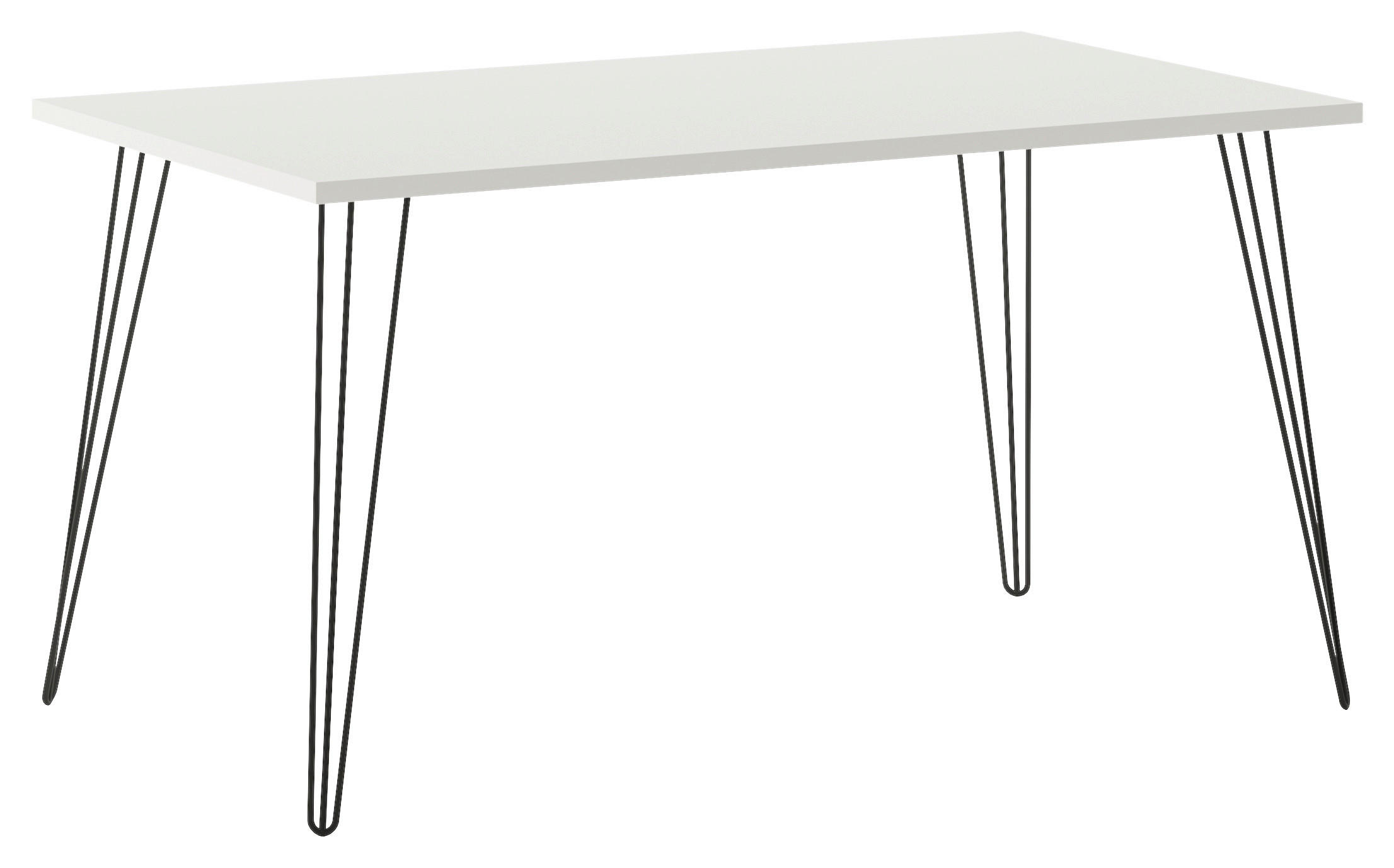 SCHREIBTISCH 120/80/74 cm  in Schwarz, Weiß  - Schwarz/Weiß, Design, Holzwerkstoff/Metall (120/80/74cm) - MID.YOU