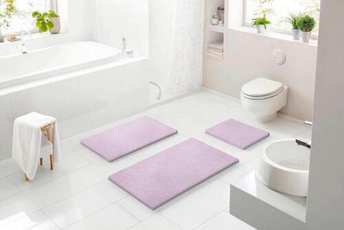 BADEMATTE Lila 70/120 cm  - Lila, Basics, Kunststoff/Textil (70/120cm) - Grund