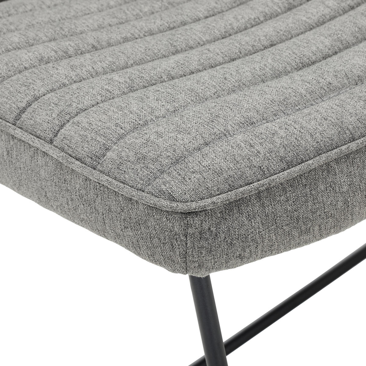 SESSEL Webstoff Grau    - Schwarz/Grau, MODERN, Textil/Metall (66/85/69cm) - P & B