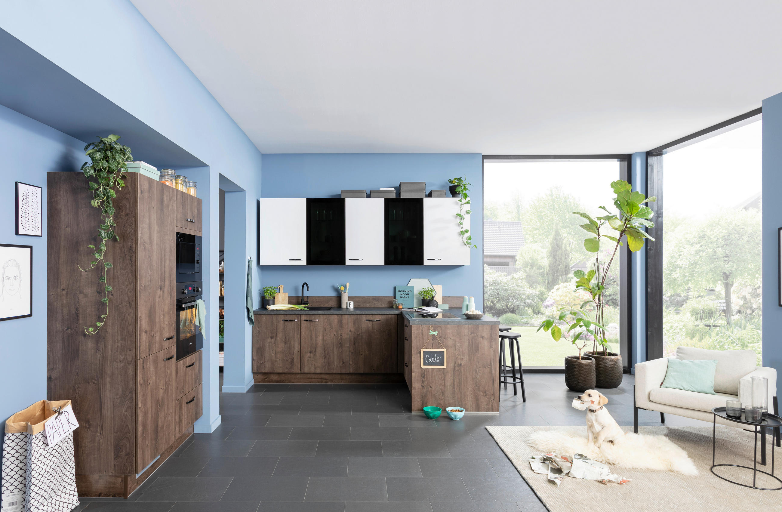 EINBAUKÜCHE  - Basics, Holzwerkstoff - Venda