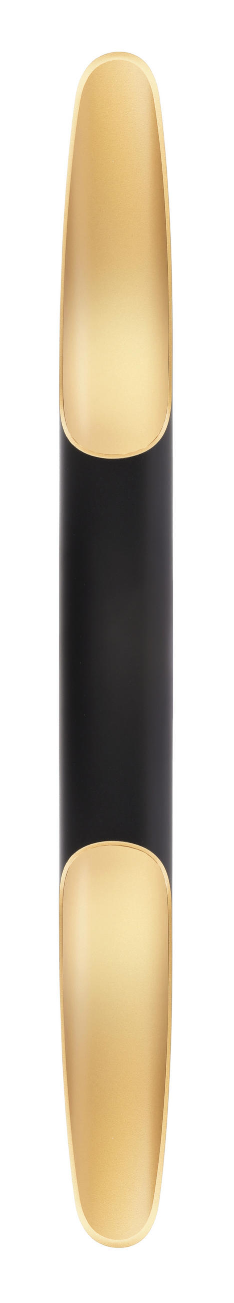 LED-WANDLEUCHTE 80/6/7 cm   - Goldfarben/Schwarz, Design, Metall (80/6/7cm)