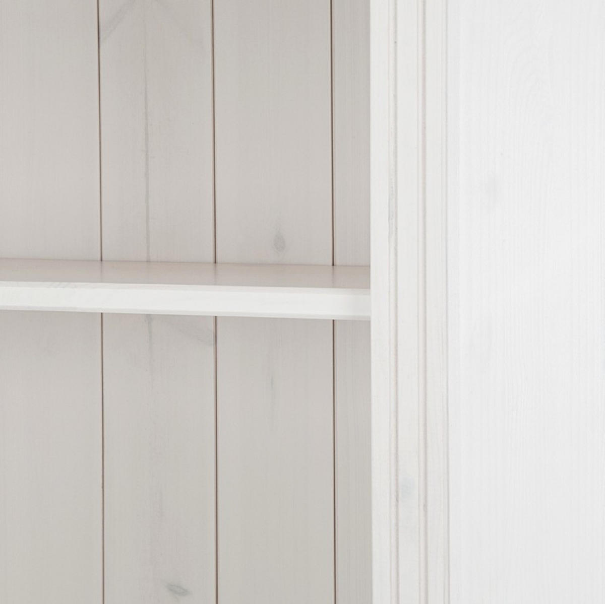 REGAL Kiefer massiv Weiß, Kieferfarben  - Weiß/Kieferfarben, Design, Holz (74/223/37cm) - Livetastic